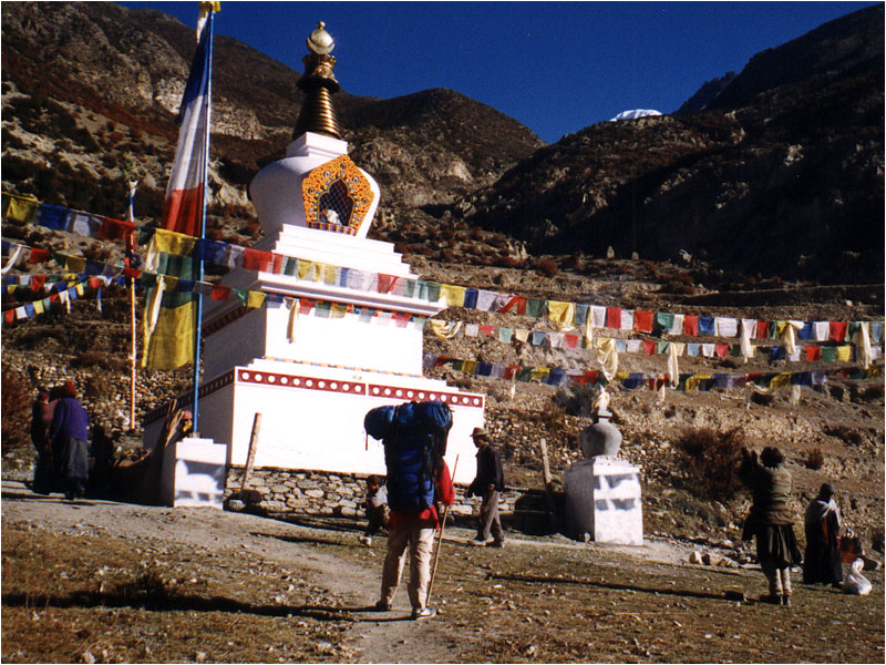 Abgang von Manang am n?chsten Morgen.