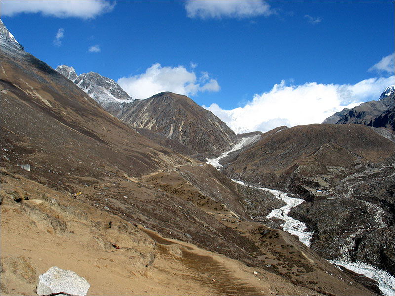 Aufstieg nach Gokyo.