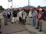 Tagesablauferluterung auf dem Goeschwitzer Bahnhof