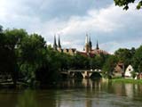 Merseburger Schloss und Dom - markant die weie Spitze