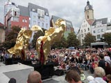 nach 20 km Wanderung auf das Volksfest "450 Jahre FSU Jena"