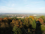 Blick vom Georgenberg ber Bad Rodach mit Thermalbad und Kurklinik 