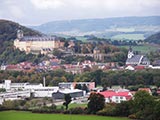 Blick ber die Residenzstadt Rudolstadt ins Rottenbachtal