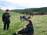 vor der Erluterung zur Geologie der Triasformation auf der Wiese nach Nauendorf