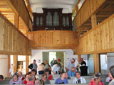 Wiederaufgebaute Kirche in Jenalbnitz