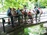 auf der Brcke ber die Salza gibt es Erluterungen zum "Wasserstrassennetz" von Bad Langensalza