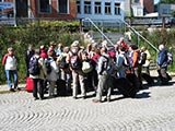 Empfang zur 3-Tagestour durch Horst Hopfgarten am Bahnhof Bad Lobenstein