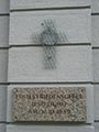 Gedenkkreuz am Rathaus fr die wiedergewonnene Einheit Deutschlands