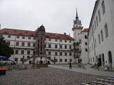 Schloss Hartenfels mit der freitragenden Treppe des Wendelsteines 