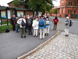 Beginn der Wanderung am "Bahnhof" Heldrungen - Einleitungen durch Horst Hopfgarten