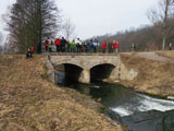 Blick von der Brcke aufs Wehr der Scherkonde