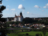der Burgberg von Meißen mit der Bischofsburg, der Markgrafenburg, dem Dom und der Burgherrenburg - rechts anschließend St. Afra unser Quartier der Burgberg von Meißen mit der Bischofsburg, der Markgrafenburg, dem Dom und der Burgherrenburg - rechts anschließend St. Afra unser Quartier