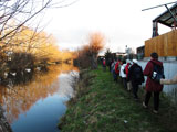 Wanderung entlang der Pleie im Morgenlicht