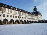 im Schlohof des Schlosses Friedensstein