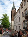 Die Kirche schon im Blick - hier geht es um das Stadthaus