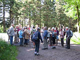 Beginn der Wanderung an der Bushaltestelle "Wegscheide"