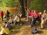 Nach berwindung des Gorisch und des Pfaffensteins sind wir viel zu frh schon 16:00 Uhr vor Cunnersdorf und blicken zum Katzstein und Schneeberg