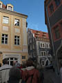 Blick vom Markt ins Marieneck - herrlich sanierte historische Gebude