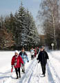 Wanderung durch den Wald in der Nhe der Wstung Mbis