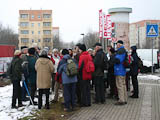 Start der Wanderung am REWE-Markt in Weimar-Schndorf