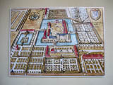 historische Ansicht des Kthener Schlosses von 1650