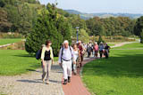 Beginn unserer 1. Tageswanderung im Kurpark Bad Schlema