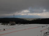 Blick ber die Skiarena auf die Nordstlichen Berge des Thringer Waldes