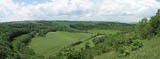 Blick auf Grnitz Thringen (links) und Laucha  Sachsen-Anhalt (rechts hinten) - herrliche mitteldeutsche Landschaft