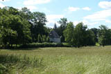 historischer Blick zum Goethegartenhaus ber die vollen Ilmwiesen