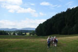 der Blick zum Inselsberg begleitet uns den ganzen Tag