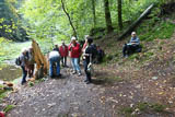 Hier ist die "Sportgruppe" schon im Kirnitzschtal! Hier ist die "Sportgruppe" schon im Kirnitzschtal!