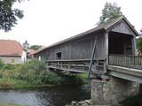 Buchfahrter ueberdachte Holzkastenbruecke