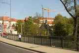 Rückblick auf der Saalebrücke zu St. Nicolaus.