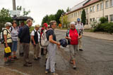 Busanfahrt zum Start in Weimar-Schöndorf bei Regen