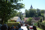 die Schloßkirche und der Bergfried der Burg Posterstein - das Ziel ist gleich erklommen!