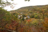 Rückblick über das Mühltal zum Bismarkturm 