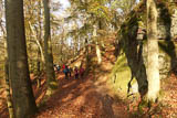 auf dem Weg von der Sängerwiese zur Eisenacher Burg südl. der Wartburg.